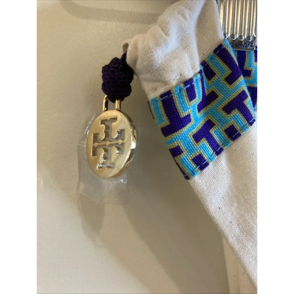 Tory Burch Shoe Bag Cream Cotton Drawstring Tie Dust Protection Storage 15x12